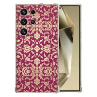 Samsung Galaxy S25 Ultra Hoesje - Barok Pink TPU Antishock Samsung Galaxy S25 Ultra Hoesje - Barok Pink TPU Antishock