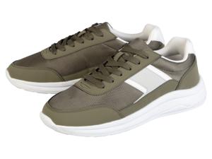 LIVERGY Heren sneakers (45, Olijfgroen)