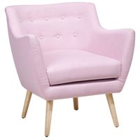 Beliani DRAMMEN - Fauteuil-Roze-Polyester - thumbnail