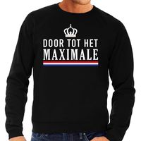 Zwart Door tot het Maximale sweater voor heren - thumbnail