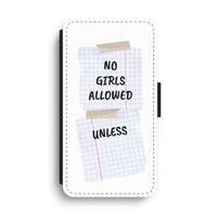 No Girls Allowed Unless: iPhone XS Max Flip Hoesje