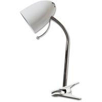 LED Klemlamp met Flexibele Arm en E27 Fitting - Glanzend Wit