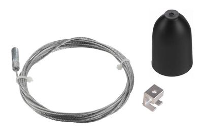SPW 1 Pendelset incl. staalkabel met M6 - Zwart