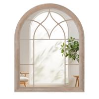 Boerderijraamkozijnspiegel Gewelfde Wandspiegel Met Metalen Frame Decoratieve Spiegel