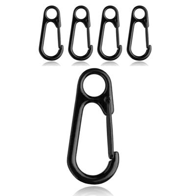 Set van 5 Gekleurde Karabijnhaken - Zwart