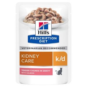 Hill&apos;s k/d Kidney Care kattenvoer nat met Zalm 12x85g maaltijdzakje