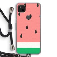 Watermeloen: Pixel 4a Transparant Hoesje met koord
