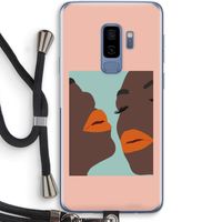 Orange lips: Samsung Galaxy S9 Plus Transparant Hoesje met koord