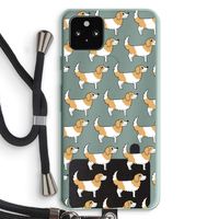Doggy: Pixel 5a 5G Transparant Hoesje met koord