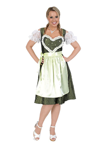 Lange groeneDirndl Oktoberfest jurk voor dames 42 (XL)  -