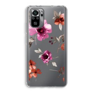 Geschilderde bloemen: Xiaomi Redmi Note 10S Transparant Hoesje