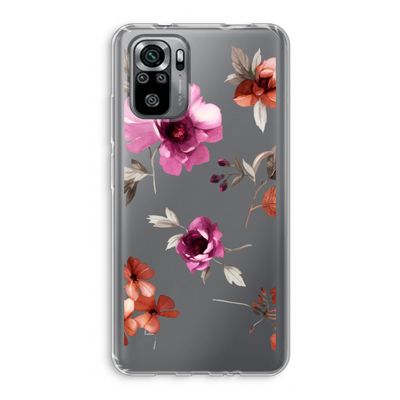 Geschilderde bloemen: Xiaomi Redmi Note 10S Transparant Hoesje
