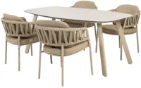 4 Seasons Outdoor diningset calma manolo latte