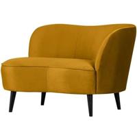 WOOOD Sara Loungefauteuil Rechts - Velvet - Oker - 71x112x81 - thumbnail