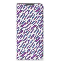 OPPO A54 5G | A74 5G | A93 5G Hoesje met Magneet Feathers Color