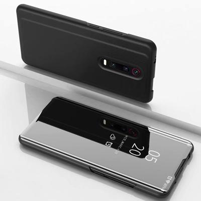 Galvaniseren spiegel horizontale Flip lederen case voor Huawei Honor 20 met houder (zwart)