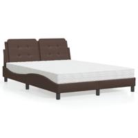 Bedframe zonder matras "Zadar" kunstleer bruin 120x200 cm