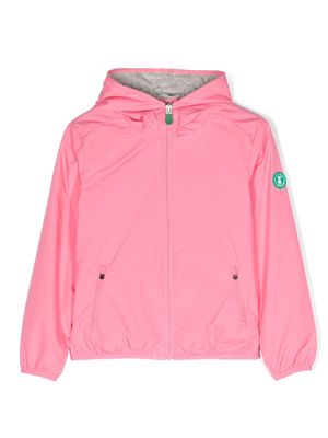 Save The Duck Kids veste à logo - Rose