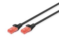 Digitus DK-1617-0025/BL RJ45 Netwerkkabel, patchkabel CAT 6 U/UTP 0.25 m Zwart Halogeenvrij, Verdraaide paren 1 stuk(s) - thumbnail