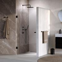 Brauer Void - Carving Nisdeur - Helder Glas - 90 x 200 cm - Omkeerbaar - incl. Glascoating - Mat Zwart