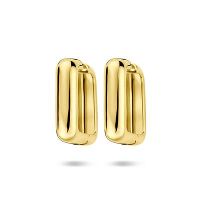 Verguld 925 zilveren klapoorringen - 25mm