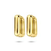 Verguld 925 zilveren klapoorringen - 25mm