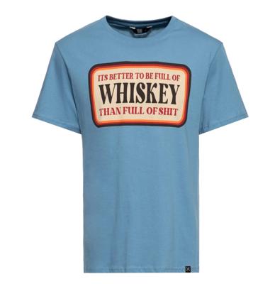 King Kerosin Whiskey T Shirt Sky Blue -XL