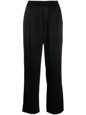 Nanushka pantalon court à taille élastiquée - Noir