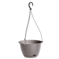 Prosperplast Plantenpot - hangend - kunststof - taupe-beige - D22 x H14 cm - bloempot