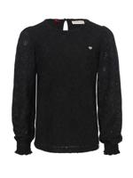 LOOXS Little winter lace top meisjes - zwart