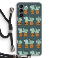 Sansevieria: Samsung Galaxy S21 Transparant Hoesje met koord