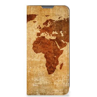 OPPO A77 5G | A57 5G | Book Cover | Wereldkaart