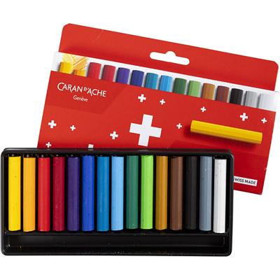 Caran Dache Caran d'ache neocolor i, junior, l: 5 cm, dikte 8,5 mm, diverse kleuren, 15 stuk/ 1 doos