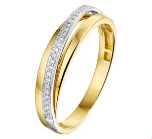 TFT Ring Diamant 0.08ct H SI Bicolor Goud