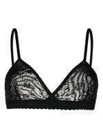 Marine Serre soutien-gorge en résille à logo floqué - Noir
