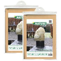 Plantenhoes met trekkoord - 6x stuks - H100 x D50 cm - beige - anti-vorst planten beschermhoes - thumbnail