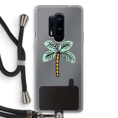 Palmboom: OnePlus 8 Pro Transparant Hoesje met koord