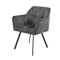 Eetkamerstoel Emma | Velvet Dark Grey | Set van 2