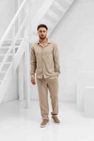 Croyez Ribbed Set Heren Beige - Maat L - Kleur: Beige | Soccerfanshop