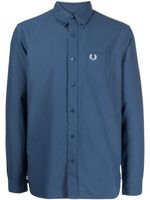 Fred Perry chemise en coton à logo brodé - Bleu - thumbnail