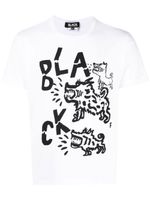 Black Comme Des Garçons t-shirt à logo imprimé - Blanc - thumbnail