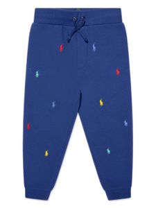 POLO RALPH LAUREN KIDS pantalon de jogging en coton à logo brodé - Bleu