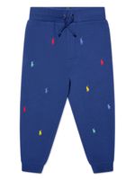 POLO RALPH LAUREN KIDS pantalon de jogging en coton à logo brodé - Bleu - thumbnail