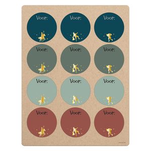 Folat BV Cadeau naamstickers sint en piet, 12st.