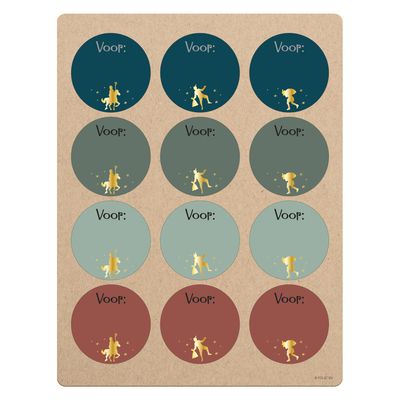 Folat BV Cadeau naamstickers sint en piet, 12st.