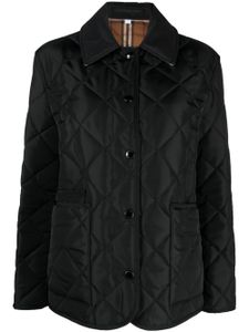 Burberry veste à logo brodé - Noir