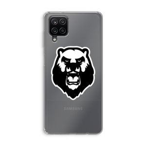 Angry Bear (white): Samsung Galaxy A12 Transparant Hoesje