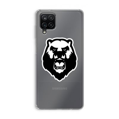 Angry Bear (white): Samsung Galaxy A12 Transparant Hoesje