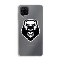 Angry Bear (white): Samsung Galaxy A12 Transparant Hoesje