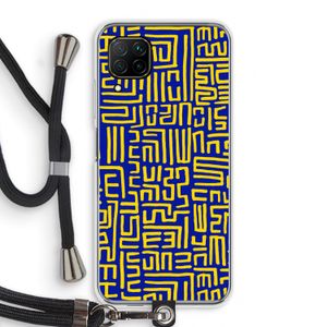 Majorelle Blue Print: Huawei P40 Lite Transparant Hoesje met koord